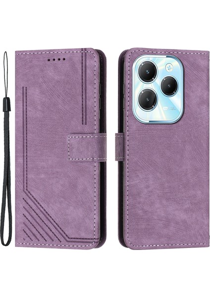 Infinix Hot 40 / Hot 40 Pro Pu Deri Kapak Çevirin Cüzdan Telefon Kılıfı Fonksiyonu (Yurt Dışından)