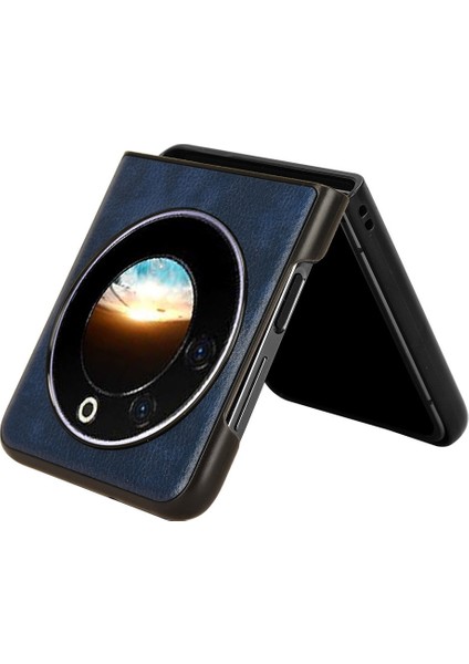 Tecno Phantom V Flip Çizilmez Pu Deri + Pc Litchi Doku Telefon Kapağı (Yurt Dışından)