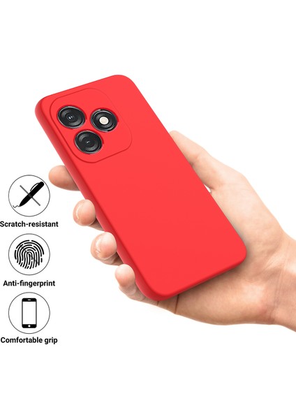 Tecno Spark 20 Sıvı Silikon Kılıf Yumuşak Astarlı Telefon Kılıfı Askılı (Yurt Dışından)