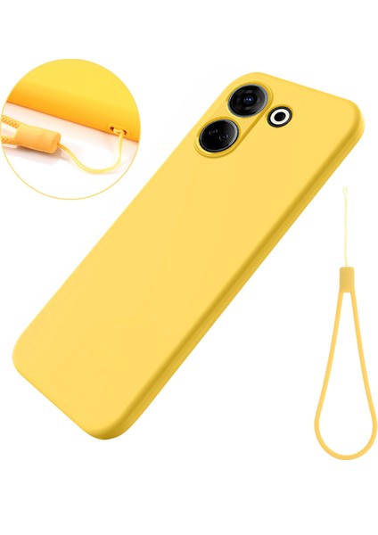 Tecno Camon 20 Pro 4g Yumuşak Astar Sıvı Silikon Telefon Kılıfı Drop-Proof Arka Kapak (Yurt Dışından)
