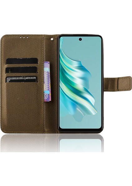 Tecno Spark 20 Deri Cüzdan Standı Telefon Koruyucu (Yurt Dışından)