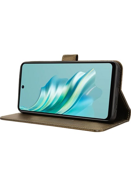 Tecno Spark 20 Deri Cüzdan Standı Telefon Koruyucu (Yurt Dışından)