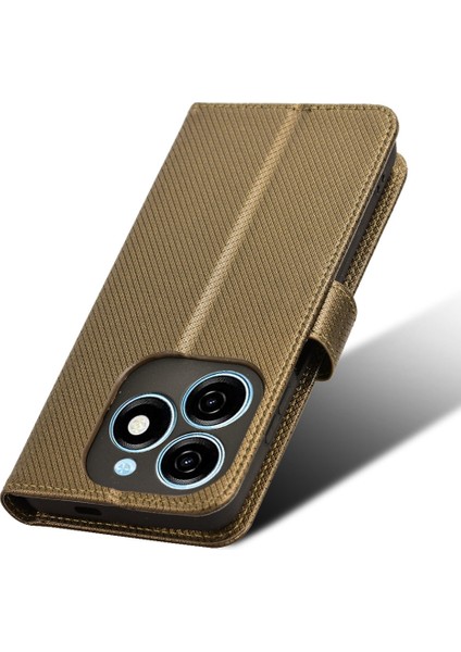 Tecno Spark 20 Deri Cüzdan Standı Telefon Koruyucu (Yurt Dışından)