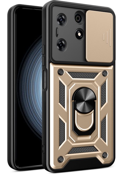 Tecno Spark 10 Pro Pc + Tpu Çizilmez Telefon Kılıfı Slayt Lens Koruma Çubuğu Kapağı (Yurt Dışından)