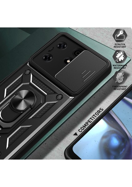 Tecno Spark 10 Pro Pc + Tpu Çizilmez Telefon Kılıfı Slayt Lens Koruma Çubuğu Kapağı (Yurt Dışından)