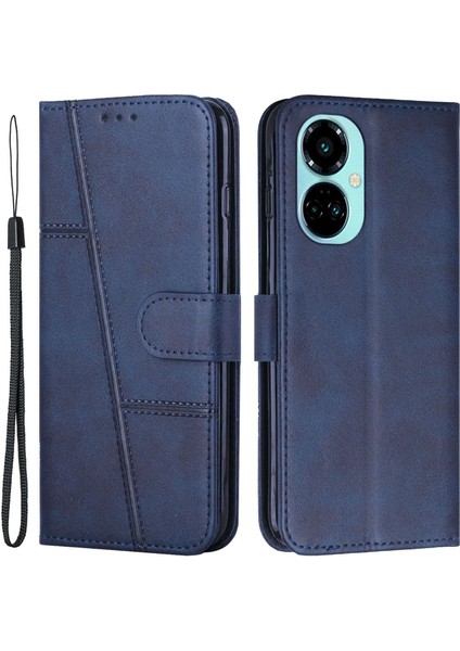 Tecno Camon 19 Pro 5g Pu Deri Folyo Kapaklı Cüzdan Telefon Kılıfı Askılı (Yurt Dışından)