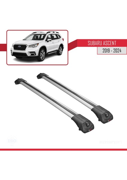 Subaru Ascent 2019 ve Sonrası ile Uyumlu Ace-1 Ara Atkı Tavan Barı Gri modelleri