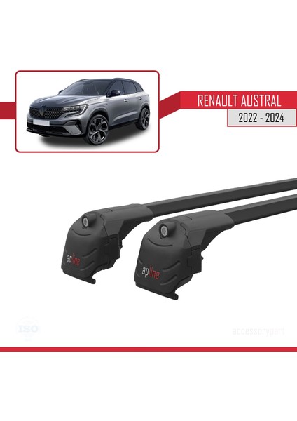Renault Austral 2022 ve Sonrası ile Uyumlu Ace-2 Ara Atkı Tavan Barı Siyah