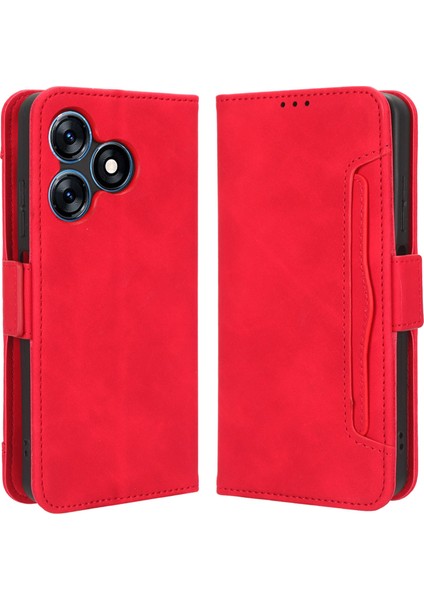 Tecno Spark 10 4g Flip Deri Telefon Kılıfı Çoklu Kart Yuvaları Cüzdan Kapağı (Yurt Dışından)