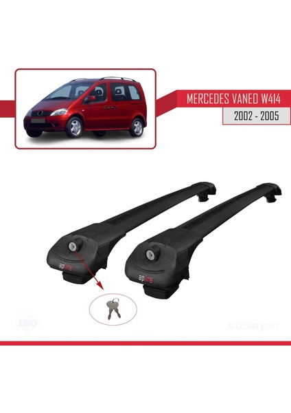 Mercedes Vaneo (W414) 2002-2005 Arası ile Uyumlu Ace-1 Ara Atkı Tavan Barı Siyah fırsatları