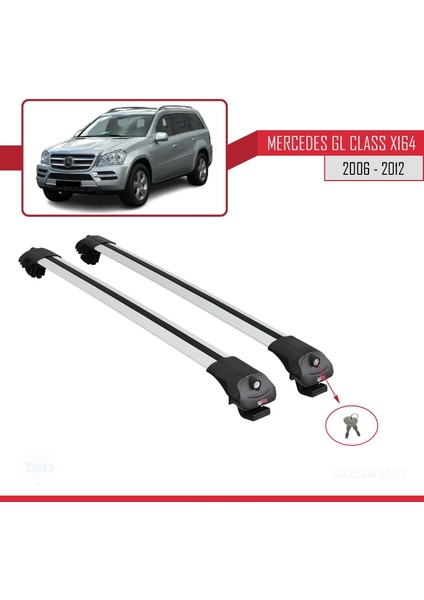 Mercedes Gl Class (X164) 2006-2012 Arası ile Uyumlu Ace-1 Ara Atkı Tavan Barı Gri fırsatları