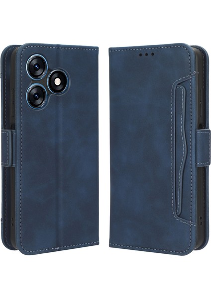 Tecno Spark 10 4g Flip Deri Telefon Kılıfı Çoklu Kart Yuvaları Cüzdan Kapağı (Yurt Dışından)