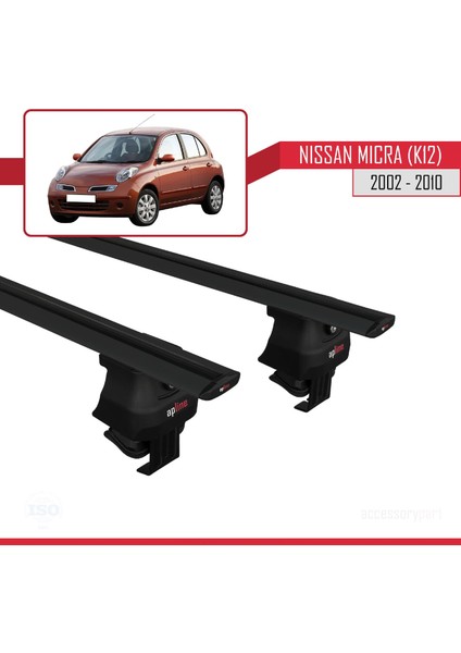 Nissan Micra / March (K12) 2002-2010 Arası ile Uyumlu Ace-4 Ara Atkı Tavan Barı Siyah fırsatları