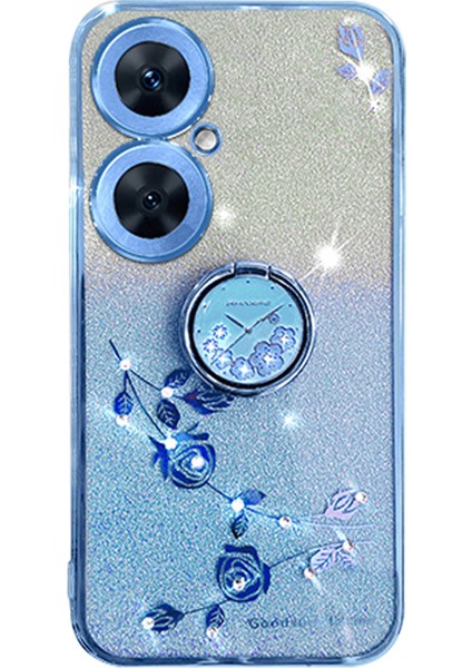 Tecno Camon 19 Neo 4g Glitter Tpu Halka Kickstand Telefon Kapağı (Yurt Dışından)