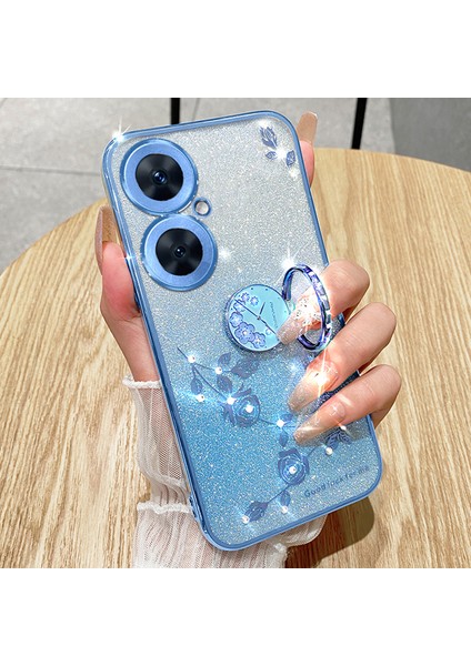 Tecno Camon 19 Neo 4g Glitter Tpu Halka Kickstand Telefon Kapağı (Yurt Dışından)