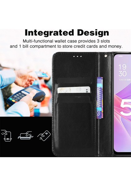 Tecno Spark 10 5g Pu Deri Crazy Horse Doku Telefon Kapak Çevirme Standı Cüzdan Kılıf (Yurt Dışından)