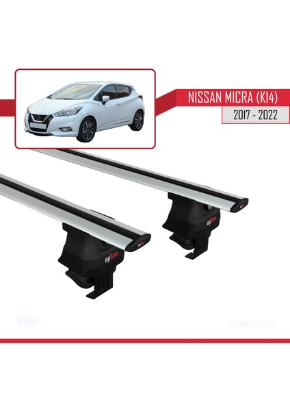 Nissan Micra / March (K14) 2017-2022 Arası ile Uyumlu Ace-4 Ara Atkı Tavan Barı Gri fiyatları