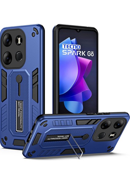 Tecno Spark Go 2023 4g Yumuşak Halka Askı Tpu + Pc Telefon Kılıfı Kickstand Arka Kapak (Yurt Dışından)