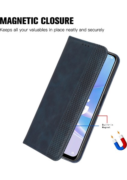 Tecno Spark 10 5g Pu Deri Telefon Standı Kılıf Cüzdan Retro Telefon Kapağı (Yurt Dışından)