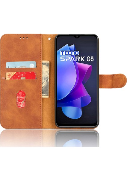 Tecno Spark Go 2023 4g Pu Deri Çevirme Tpu Iç Kabuk Telefon Kapağı (Yurt Dışından)