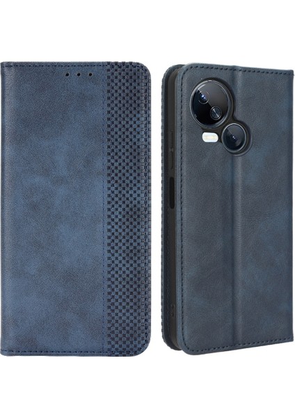 Tecno Spark 10 5g Pu Deri Telefon Standı Kılıf Cüzdan Retro Telefon Kapağı (Yurt Dışından)