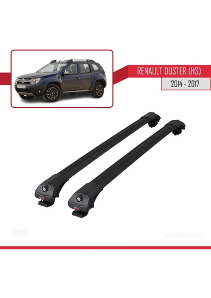 Renault Duster (Hs) 2014-2017 Arası ile Uyumlu Ace-1 Ara Atkı Tavan Barı Siyah