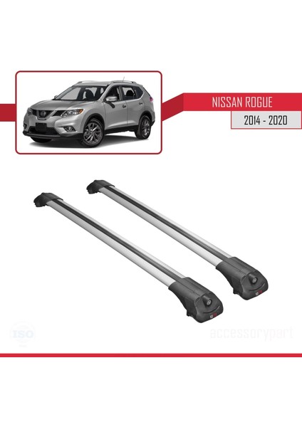Nissan Rogue 2014-2020 Arası ile Uyumlu Ace-1 Ara Atkı Tavan Barı Gri modelleri