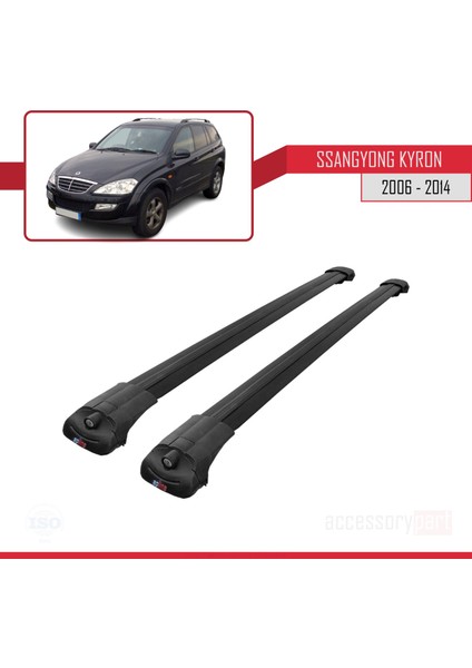 Ssangyong Kyron 2006-2014 Arası ile Uyumlu Ace-1 Ara Atkı Tavan Barı Siyah