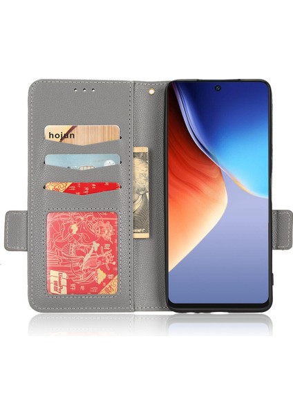 Tecno Camon 19 4g Darbeye Dayanıklı Pu Deri Telefon Cüzdan Standı Kılıf (Yurt Dışından)