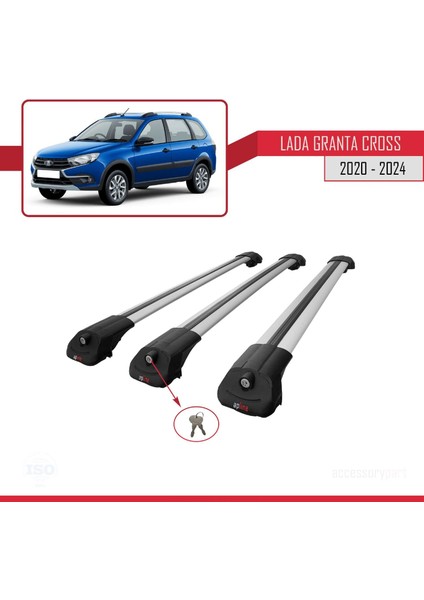 Lada Granta Cross 2020 ve Sonrası ile Uyumlu Ace-1 Ara Atkı Tavan Barı Gri 3 Adet Bar fırsatları