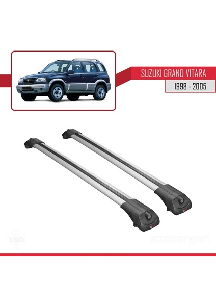 Suzuki Grand Vitara 1998-2005 Arası ile Uyumlu Ace-1 Ara Atkı Tavan Barı Gri modelleri