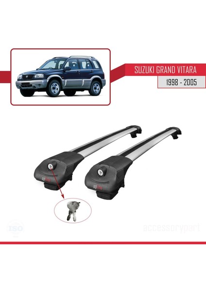 Suzuki Grand Vitara 1998-2005 Arası ile Uyumlu Ace-1 Ara Atkı Tavan Barı Gri fırsatları