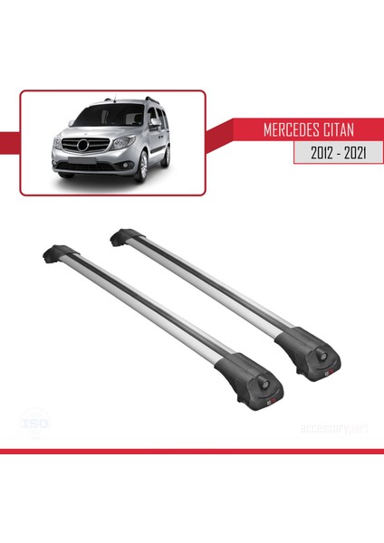 Mercedes Citan 2012-2021 (W415) ile Uyumlu Ace-1 Ara Atkı Tavan Barı Gri modelleri