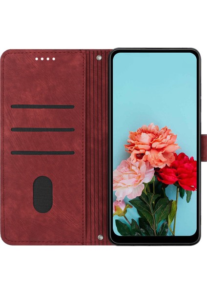 Tecno Camon 19 4g / 19 Pro 4g / 5g Standı Cilt Dokunuşlu Hatlar Cüzdan Kılıfı (Yurt Dışından)