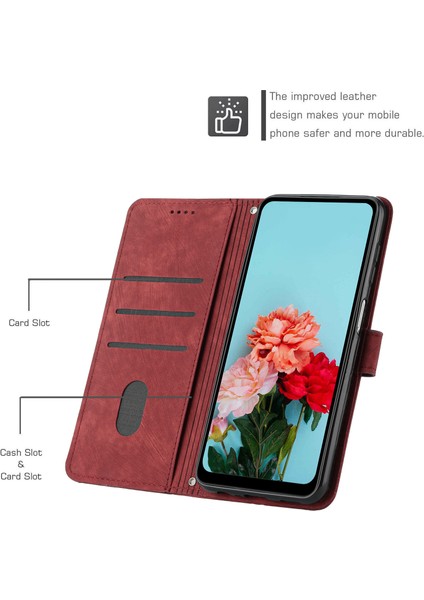 Tecno Camon 19 4g / 19 Pro 4g / 5g Standı Cilt Dokunuşlu Hatlar Cüzdan Kılıfı (Yurt Dışından)