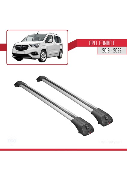 Opel Combo (E) 2019-2022 Arası ile Uyumlu Ace-1 Ara Atkı Tavan Barı Gri