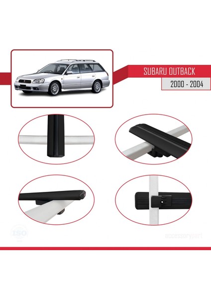 Subaru Outback 2000-2004 Arası ile Uyumlu Basic Model Ara Atkı Tavan Barı Siyah 3 Adet fırsatları