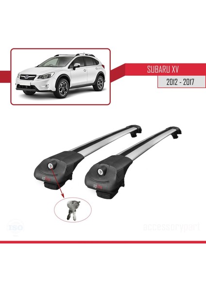 Subaru Xv 2012-2017 Arası ile Uyumlu Ace-1 Ara Atkı Tavan Barı Gri