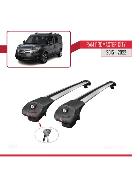 Ram Promaster City 2015-2022 Arası ile Uyumlu Ace-1 Ara Atkı Tavan Barı Gri fırsatları