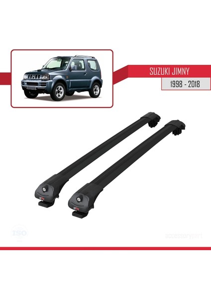 Suzuki Jimny 1998-2018 Arası ile Uyumlu Ace-1 Ara Atkı Tavan Barı Siyah modelleri