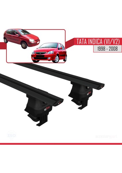 Tata Indica (V1/v2) 1998-2008 Arası ile Uyumlu Ace-4 Ara Atkı Tavan Barı Siyah