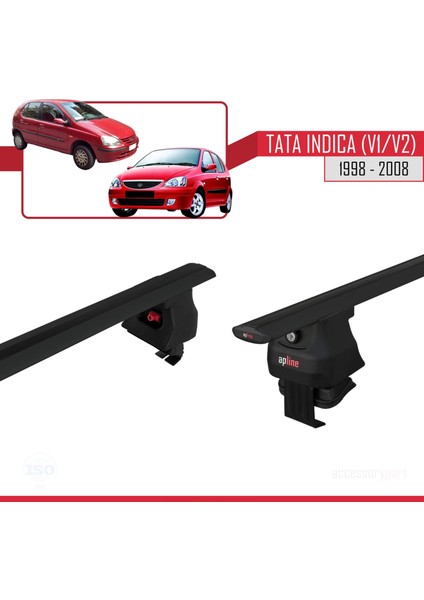Tata Indica (V1/v2) 1998-2008 Arası ile Uyumlu Ace-4 Ara Atkı Tavan Barı Siyah