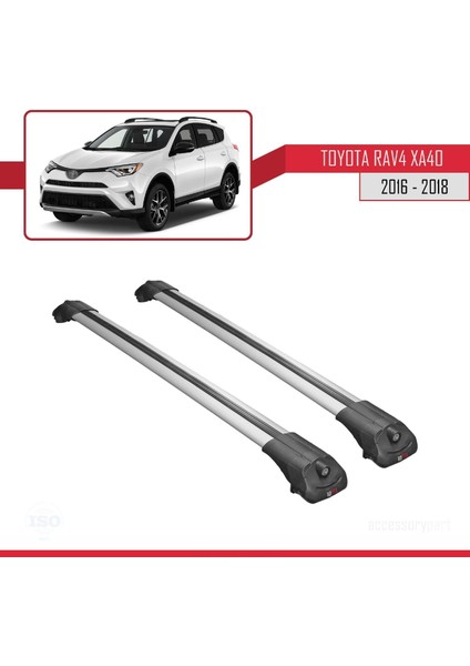 Toyota Rav4 (XA40) 2016-2018 Arası ile Uyumlu Ace-1 Ara Atkı Tavan Barı Gri modelleri