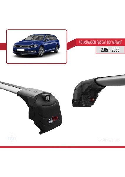 Volkswagen Passat Varıant (B8) 2015-2023 Arası ile Uyumlu Ace-2 Ara Atkı Tavan Barı Gri fırsatları