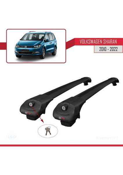 Volkswagen Sharan 2010-2022 Arası ile Uyumlu Ace-1 Ara Atkı Tavan Barı Siyah