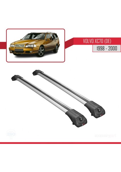 Volvo XC70 (De) 1998-2000 Arası ile Uyumlu Ace-1 Ara Atkı Tavan Barı Gri modelleri