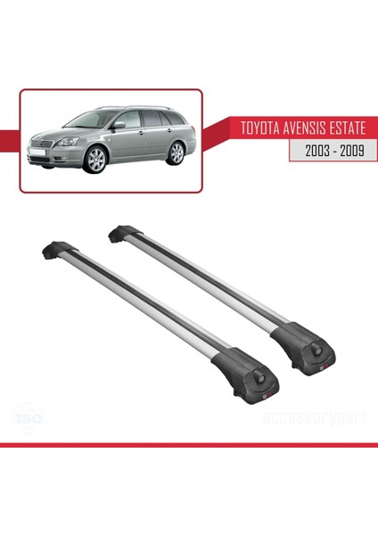 Toyota Avensis Sw 2003-2009 Arası ile Uyumlu Ace-1 Ara Atkı Tavan Barı Gri modelleri