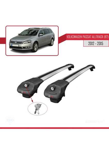 Volkswagen Passat Alltrack (B7) 2012-2015 Arası ile Uyumlu Ace-1 Ara Atkı Tavan Barı Gri fırsatları