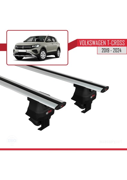 Volkswagen T-Cross 2019 ve Sonrası ile Uyumlu Ace-4 Ara Atkı Tavan Barı Gri