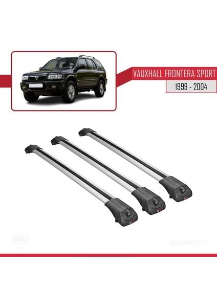 Vauxhall Frontera Sport 1999-2004 Arası ile Uyumlu Ace-1 Ara Atkı Tavan Barı Gri 3 Adet Bar modelleri